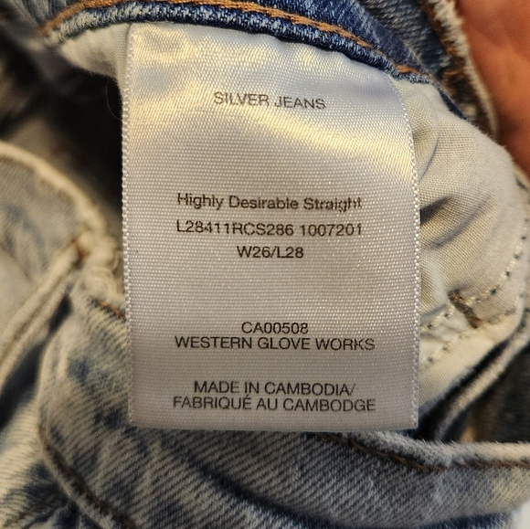 Silver Jeans Highly Desirable Straight Leg Jeans Light Womens Size 26 High Rise - Picture 8 of 10